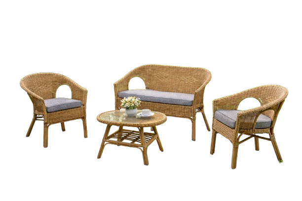 CASABELLAPIU' Cuscini Tris Salotto Curvi Per Divani In Rattan Comodi Pratici Eleganti