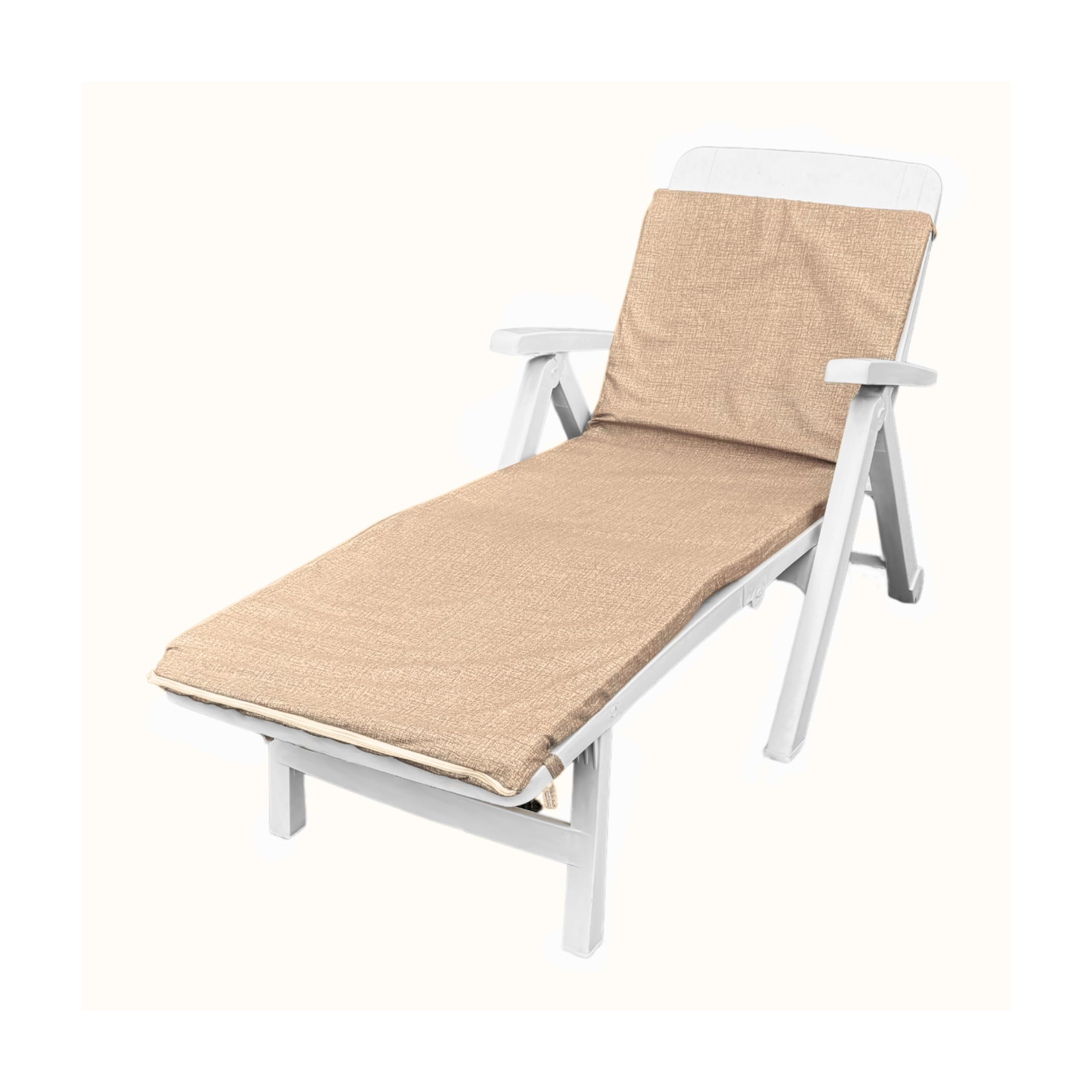 Copri Lettino Mare, Cuscino Sfoderabile e Lavabile, Dotato di Laccetti di Fissaggio, Misura 182x60x3 cm