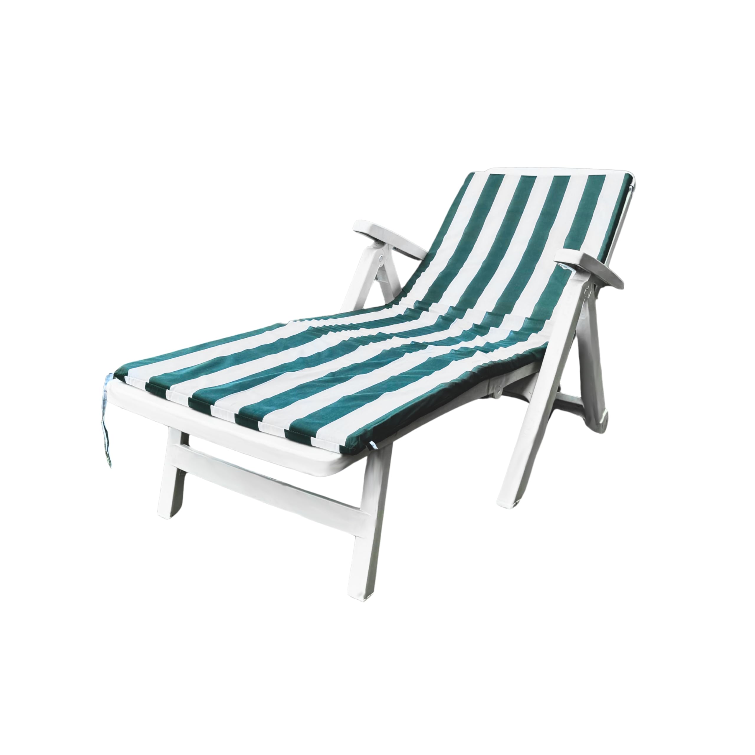 Copri Lettino Mare, Cuscino Sfoderabile e Lavabile, Dotato di Laccetti di Fissaggio, Misura 182x60x3 cm