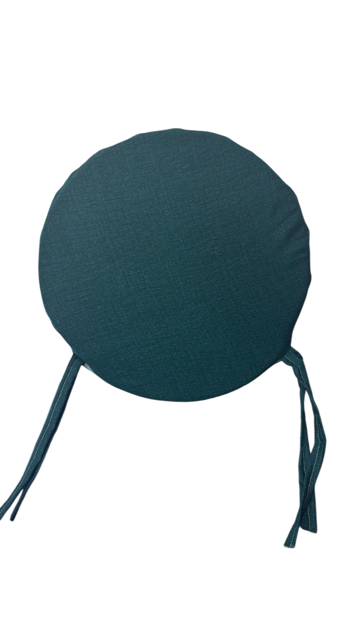 Cuscini 4pz per sedie da interno/esterno/Cuscino per sedie rotonde - Diametro 36 cm, Comodi, Sfoderabili, Lavabili, Bifacciali, MADE IN ITALY